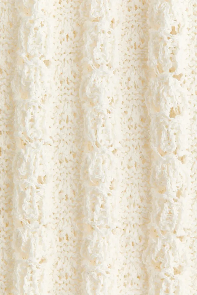 Off-White Mini Pointelle-Knit Bodycon Shift Dress – image 6