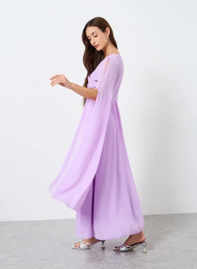 Women's Slit Flowing Sleeve Maxi Dress – image 5
