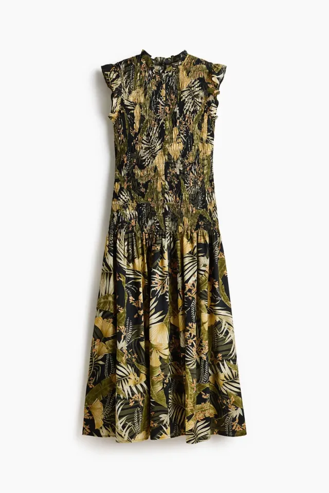 Smocked Midi Dress