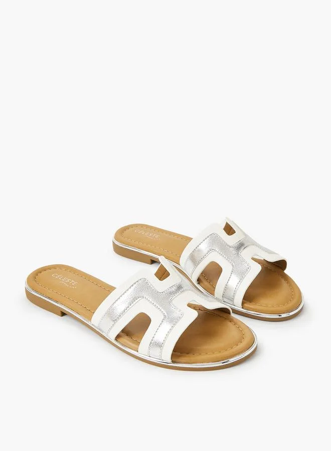 Women Flat Panel Detail Sandals
