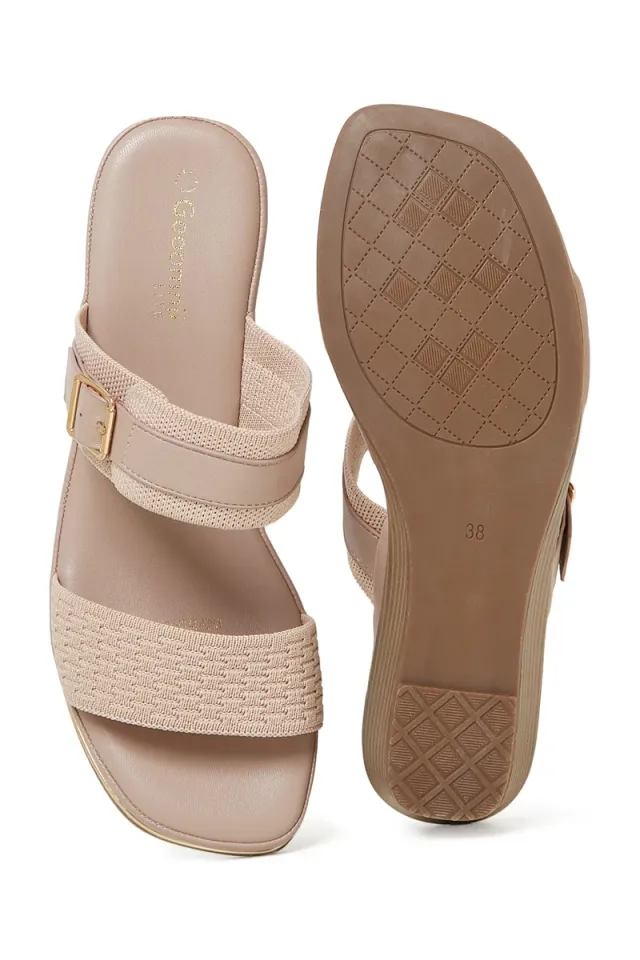 Women's Pink PU Upper TPR Sole Slip-On Sandals – image 5