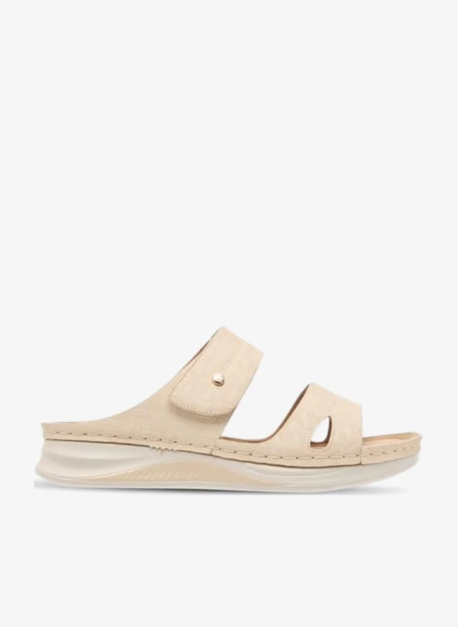 Women's Stitch Detail Slip-On Comfort Sandals