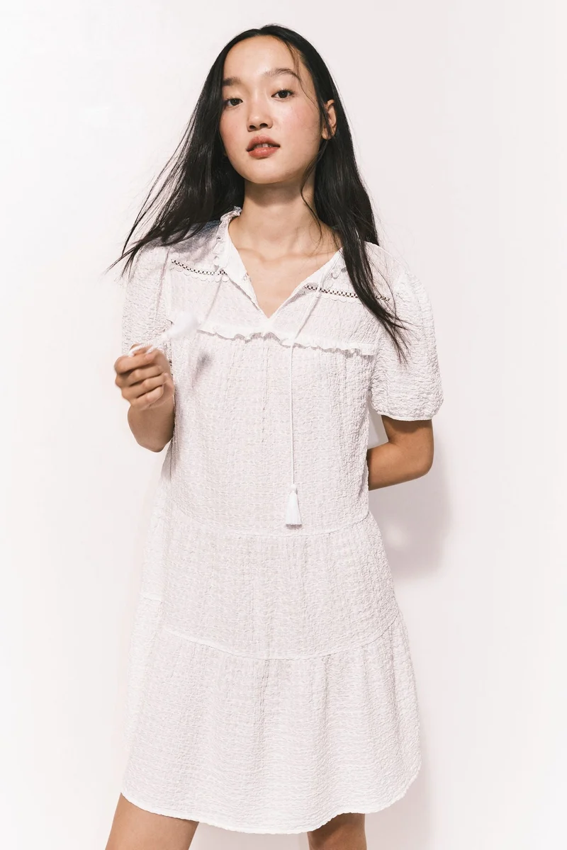 Crinkled Jersey Dress