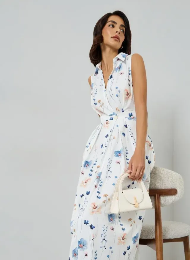 Floral A-Line Maxi Dress – image 2