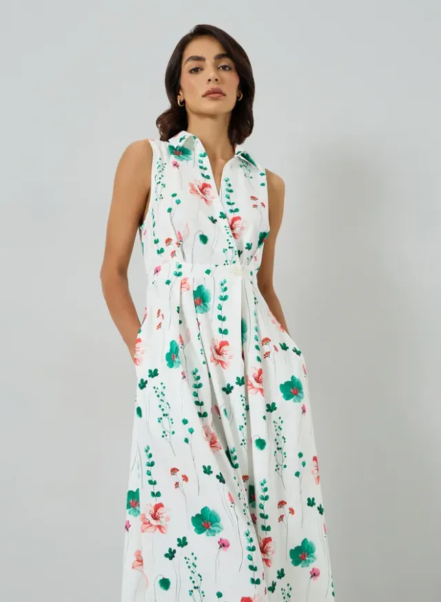 Floral A-Line Maxi Dress – image 2