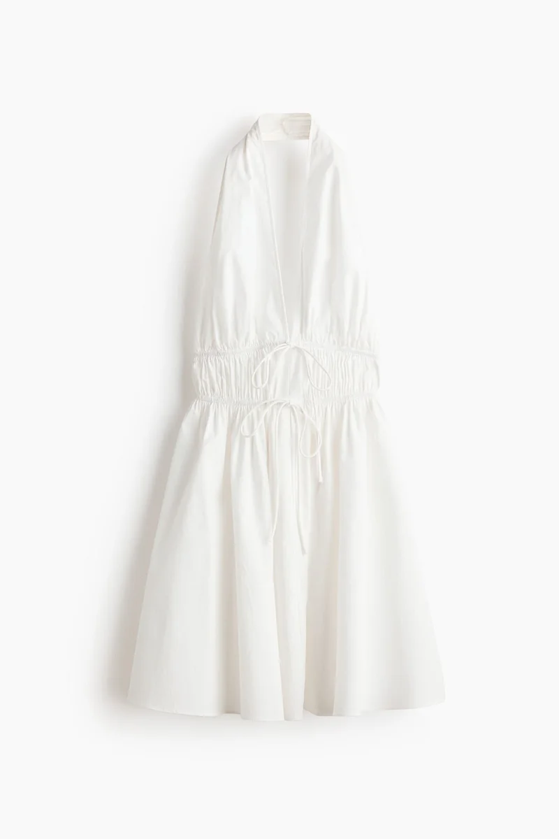 Drawstring Halter Dress
