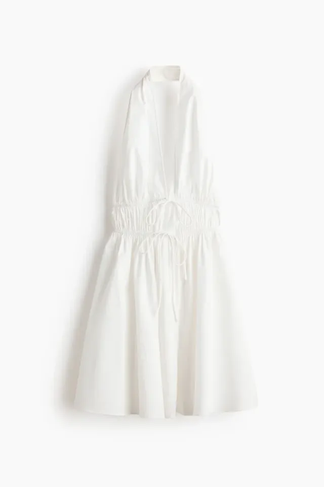 Drawstring Halter Dress