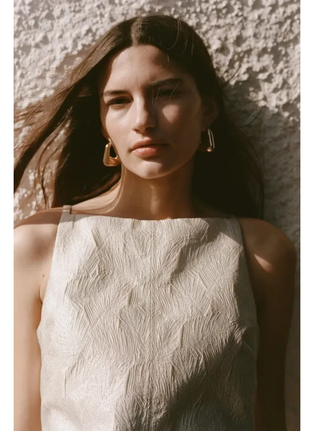 Brocade Mini Dress – image 3
