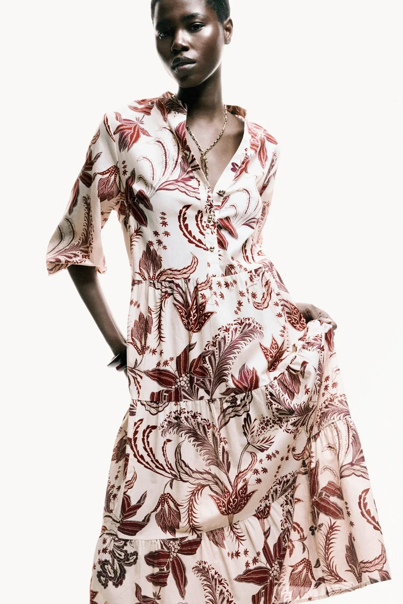 Tiered Midi Dress