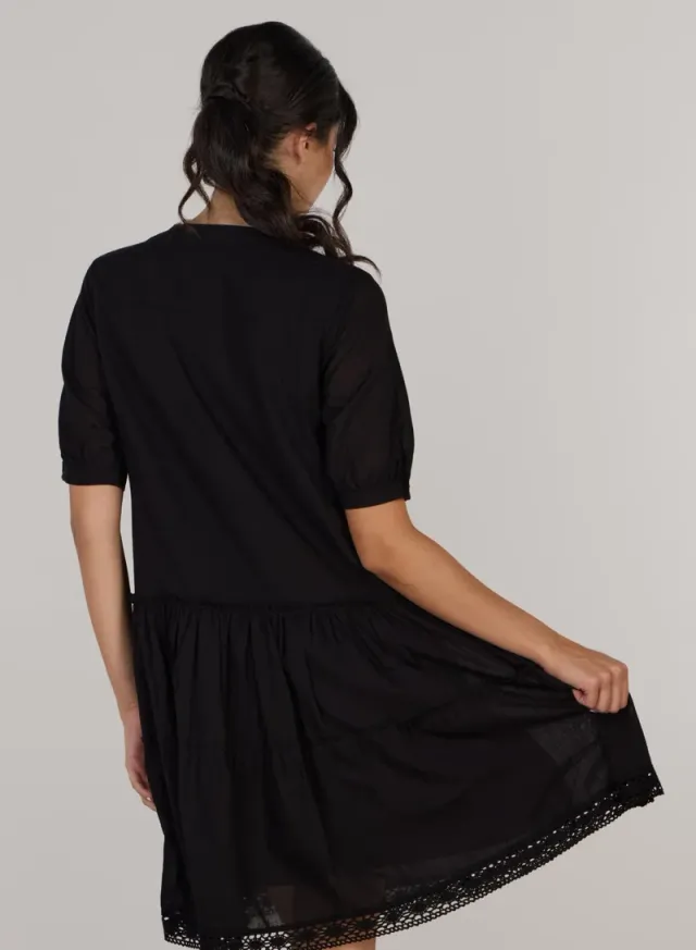 Gemma High Waist V-Neck Tiered Mini Dress – image 5