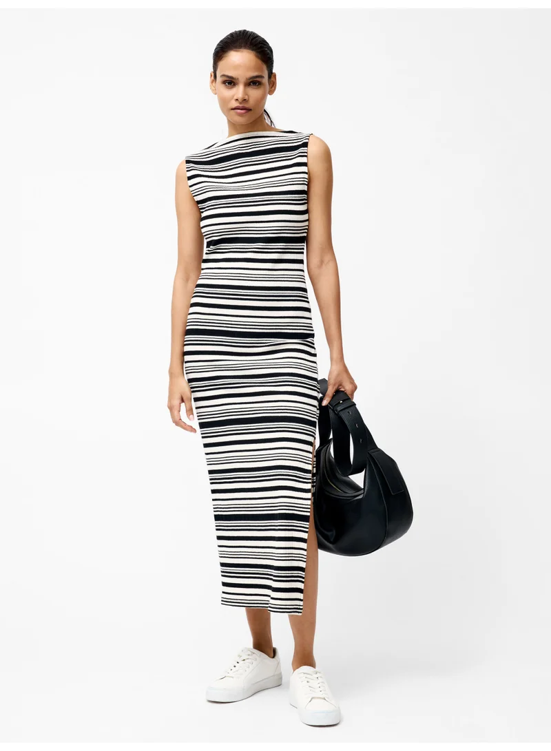 Sasia Rib Stripe Sleeveless Dress