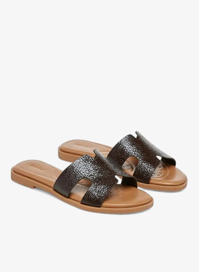 Textured Slip-On Sandals