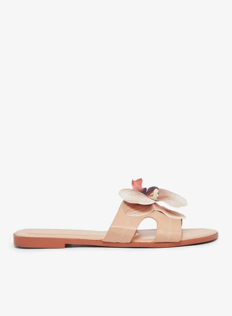Flower Accent Flat Sandals