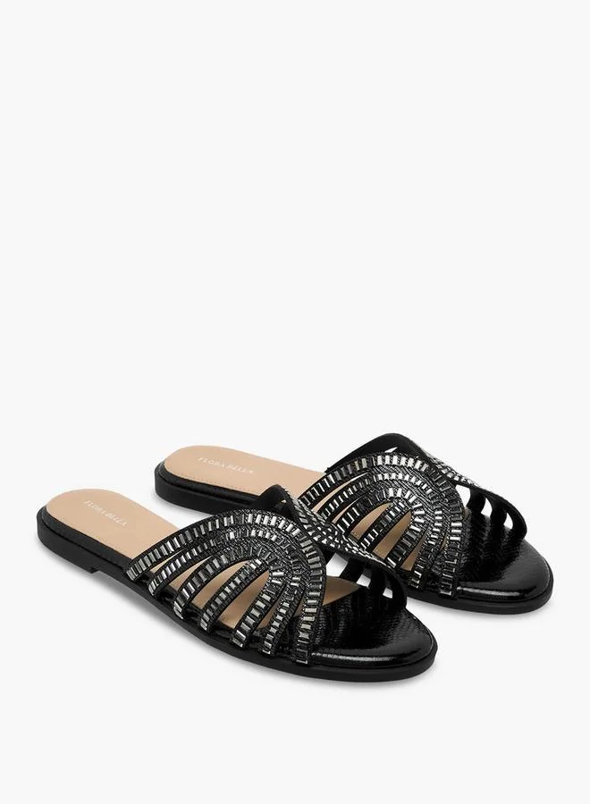Flora Bella Women's Embellished Slide Sandals