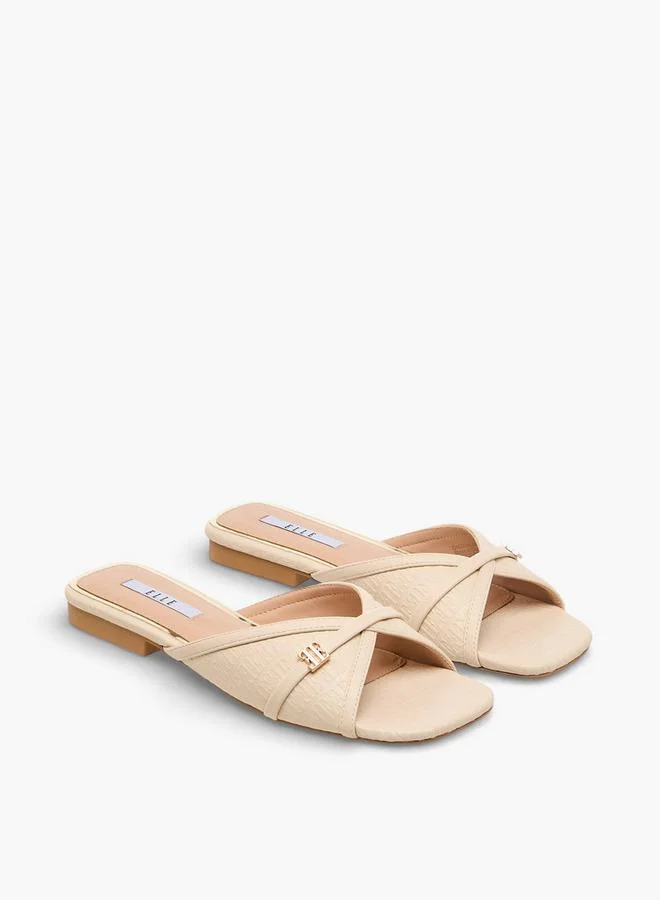 Women's Monogram Debossed Slide Sandals