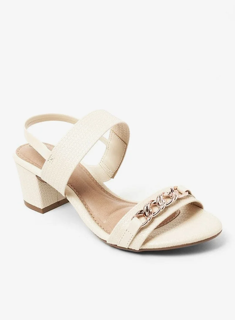 Beira Rio Ladies Back Strap Sandals Cream