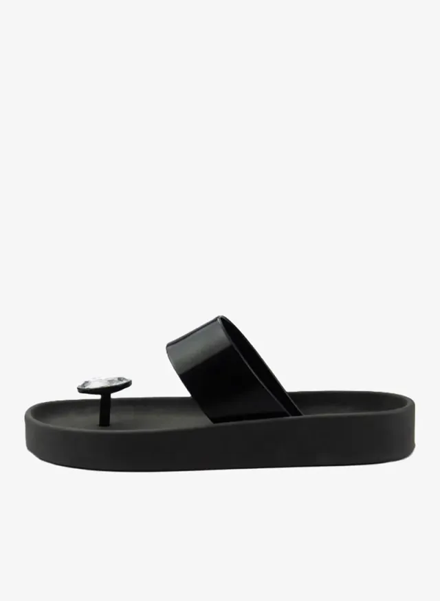 Women's Anti-slip Single Strap Sandals Black – image 2
