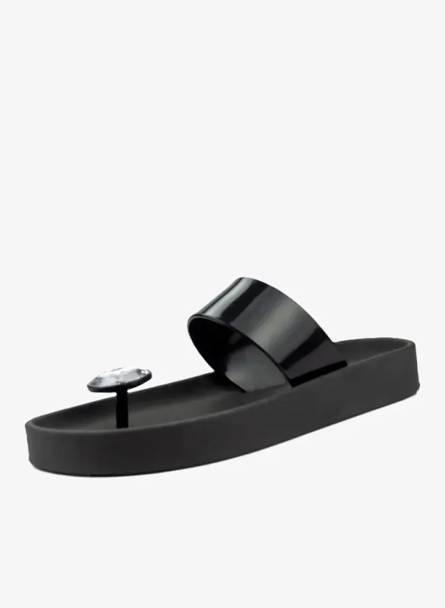 Women's Anti-slip Single Strap Sandals Black – image 3