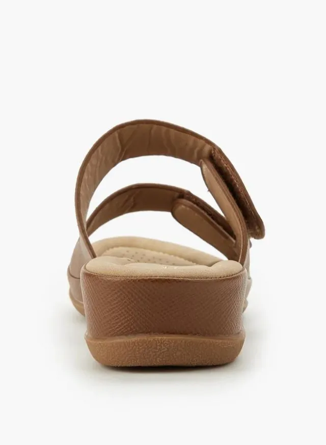 Flora Bella Women's Textured Hook-and-Loop Strap Sandals – image 4