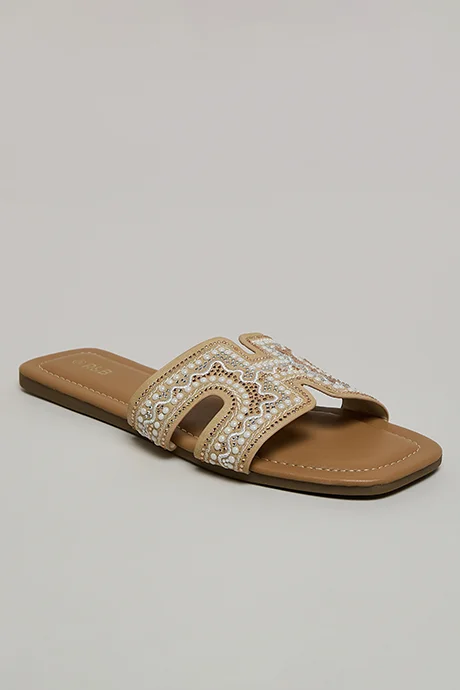 Embellished Flat Sandals