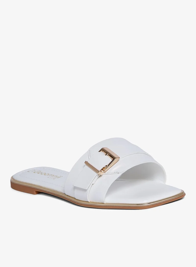 Geoomnii Women's Comfortable Slip-On Flat Sandals