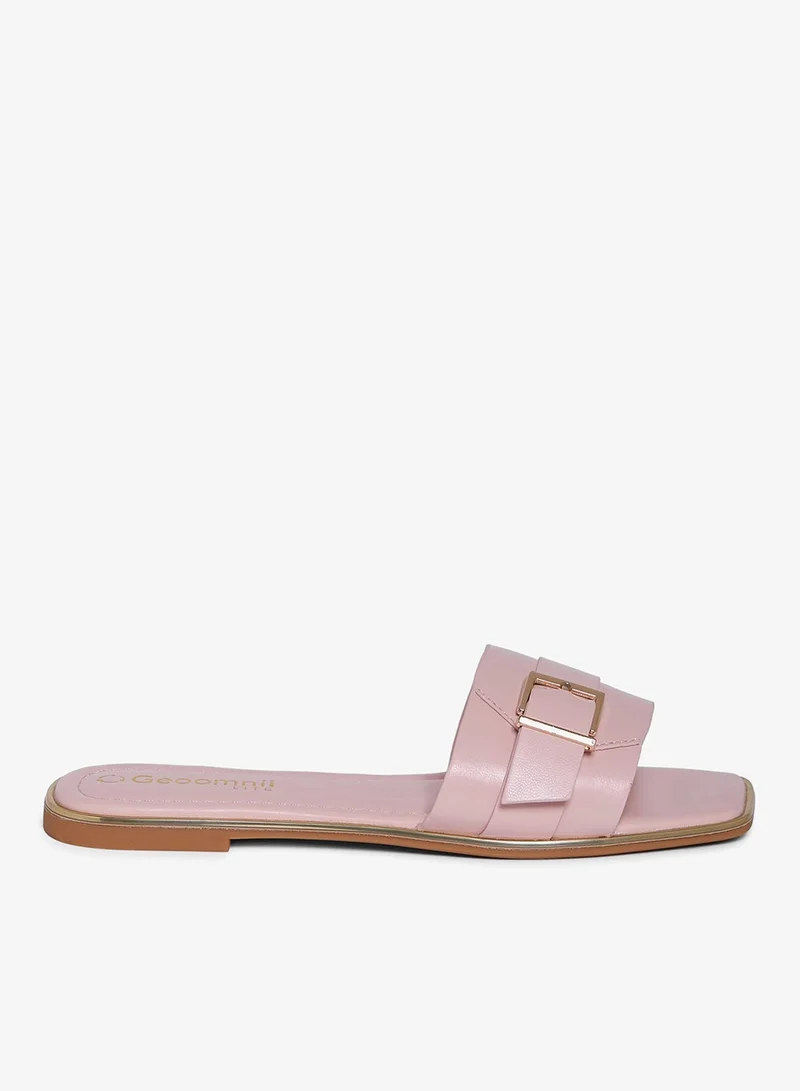 Geoomnii Women's Comfortable Slip-On Flat Sandals