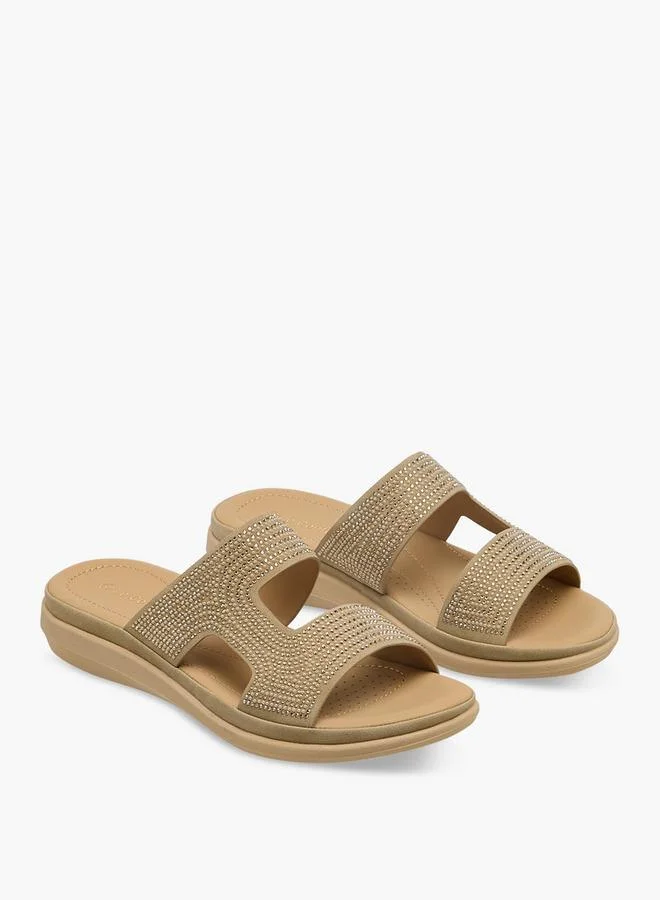 Embellished Comfort Slide Sandals