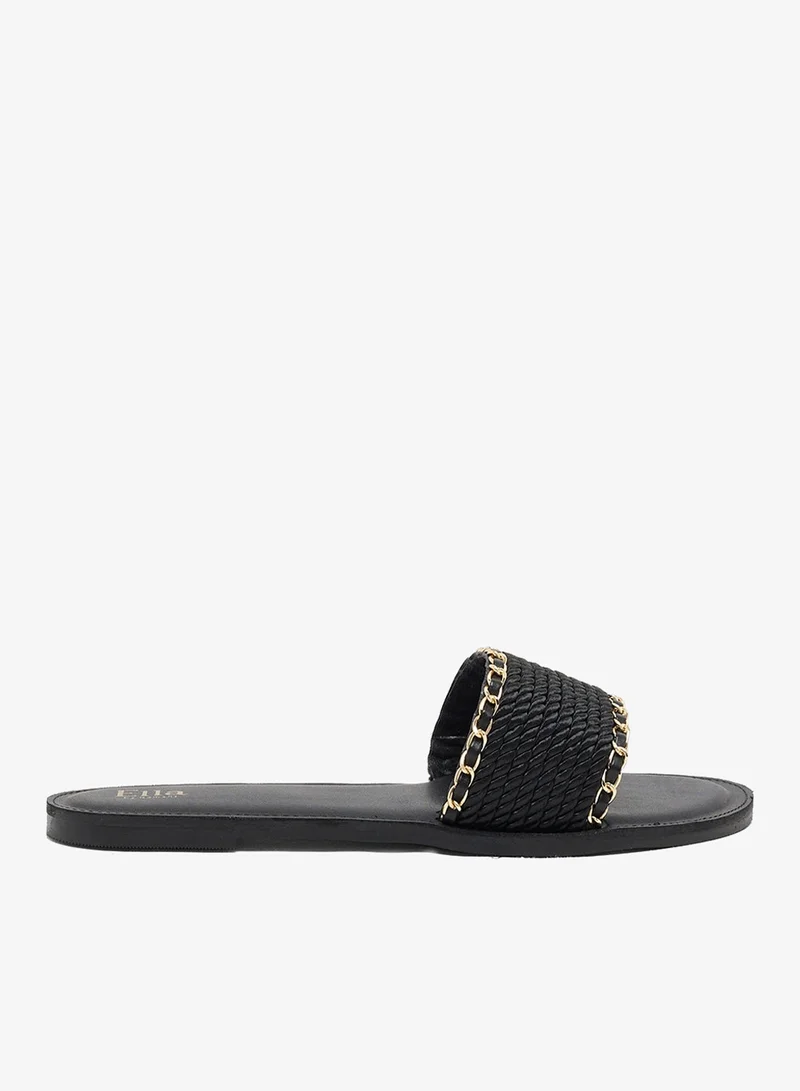Raffia Flat Sandals