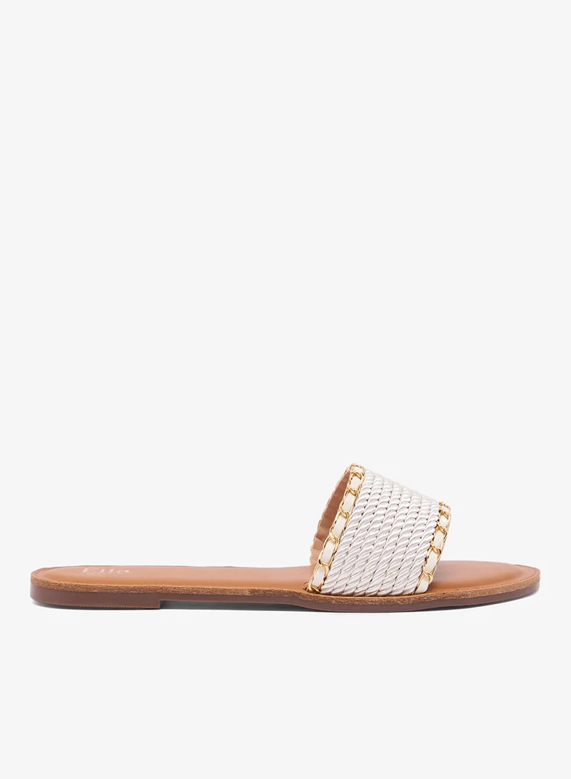 Raffia Flat Sandals