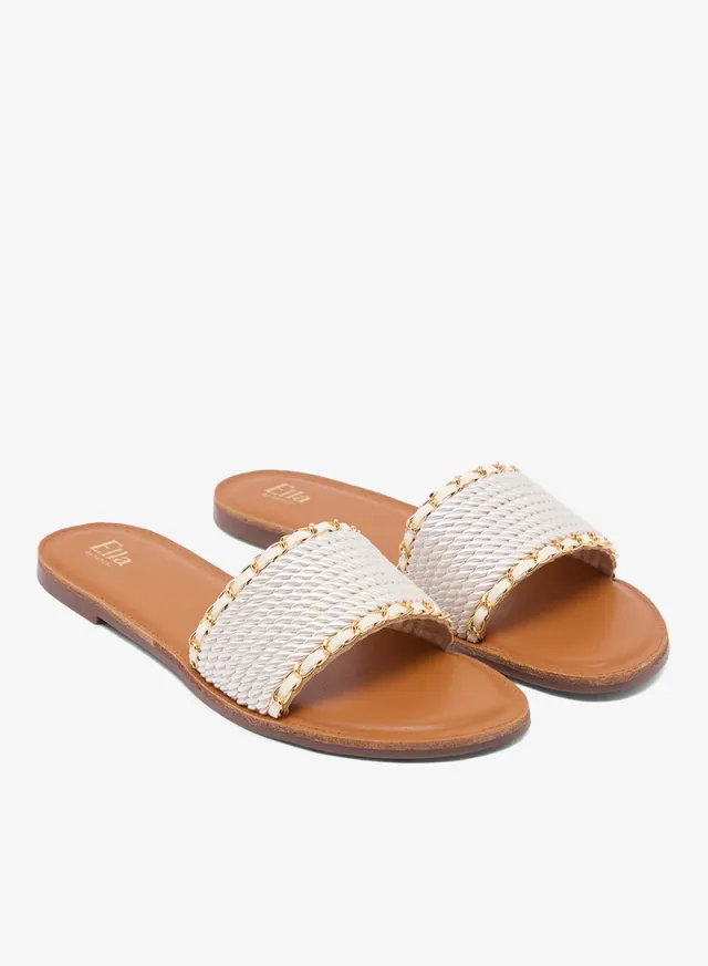 Raffia Flat Sandals – image 4