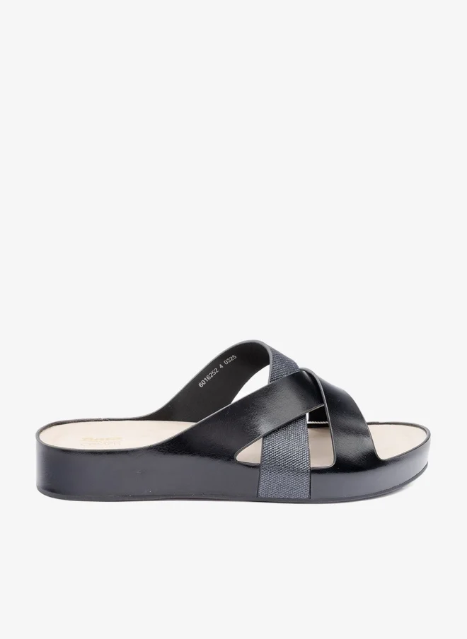 Cross-Strap Slide Sandals
