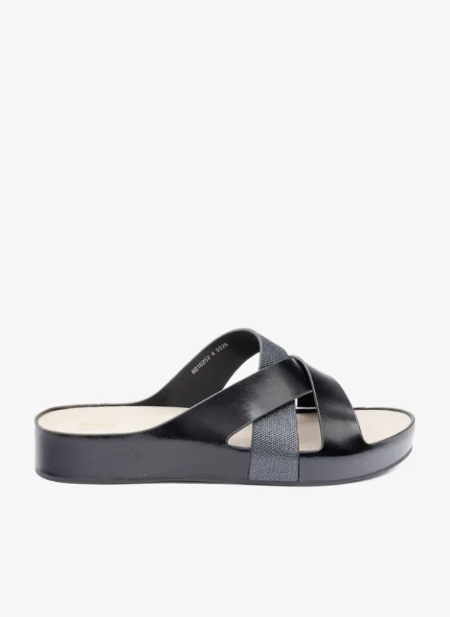 Cross-Strap Slide Sandals