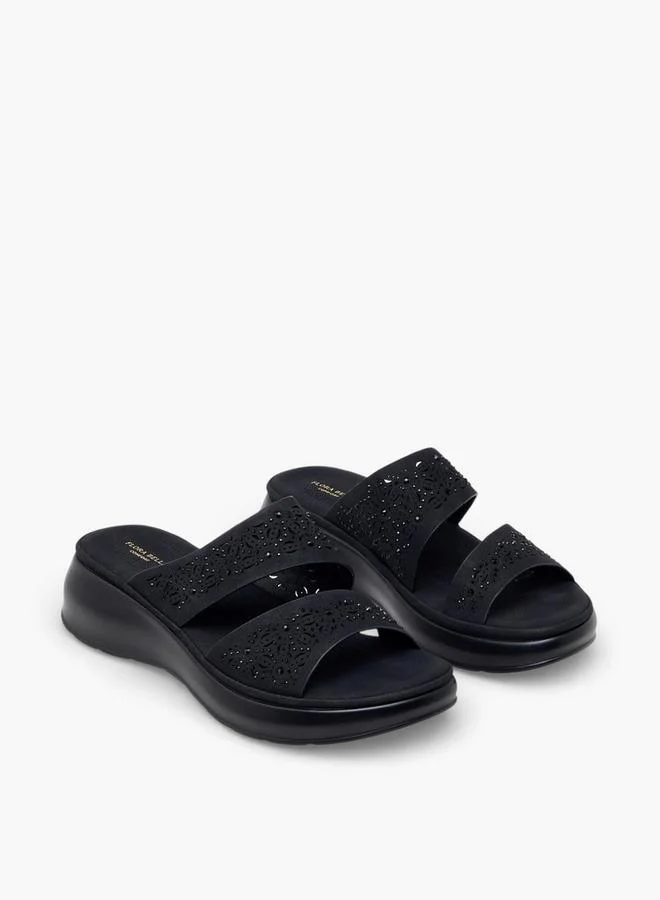 Flora Bella Women's Wedge Slide Sandals