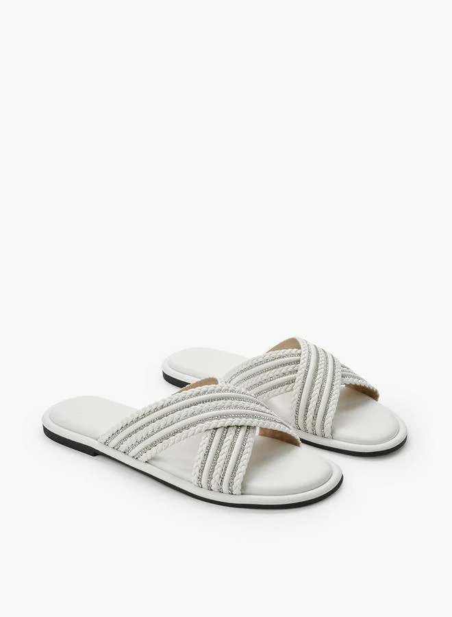 Flora Bella Embellished Cross Strap Sandals