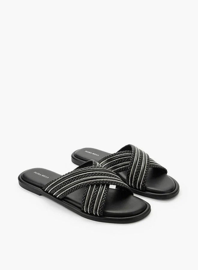Flora Bella Embellished Cross Strap Sandals