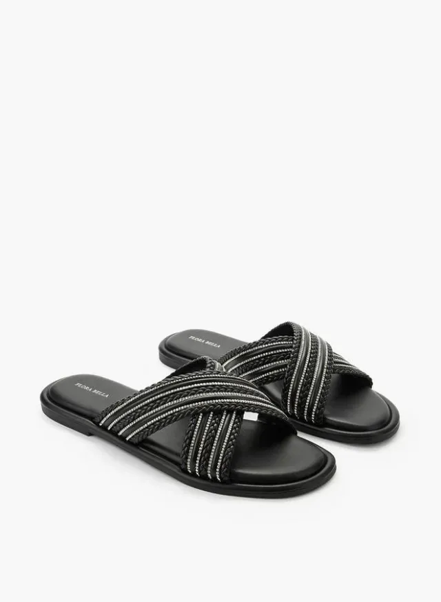 Flora Bella Embellished Cross Strap Sandals