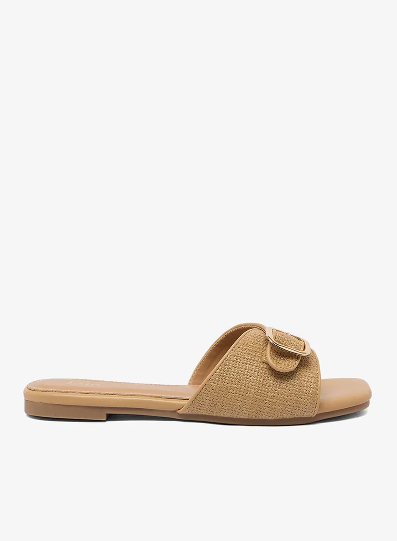 Raffia Flat Sandals