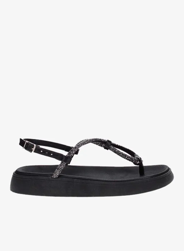 Moleca Flat Sandals Black
