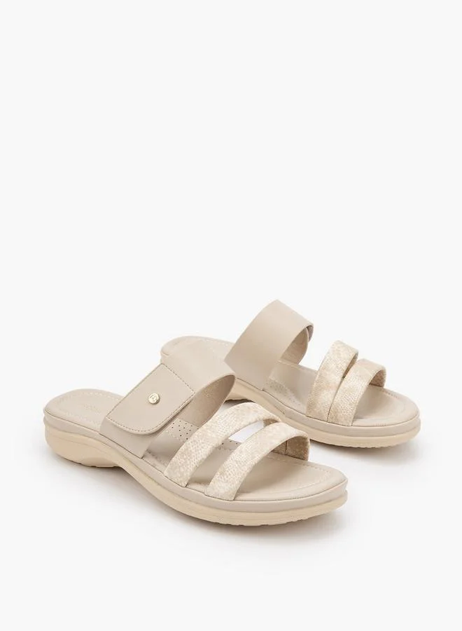 Flora Bella Textured Slip-On Sandals