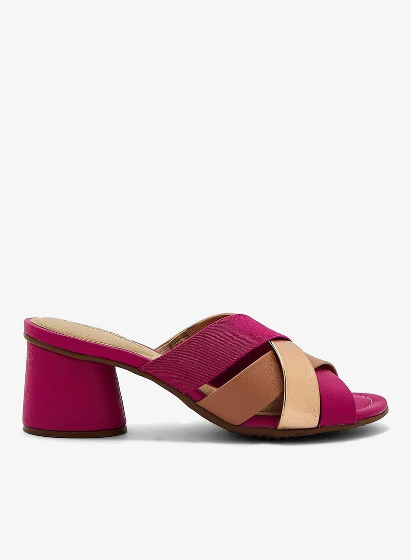 Multi Strap Mid Heel Sandals