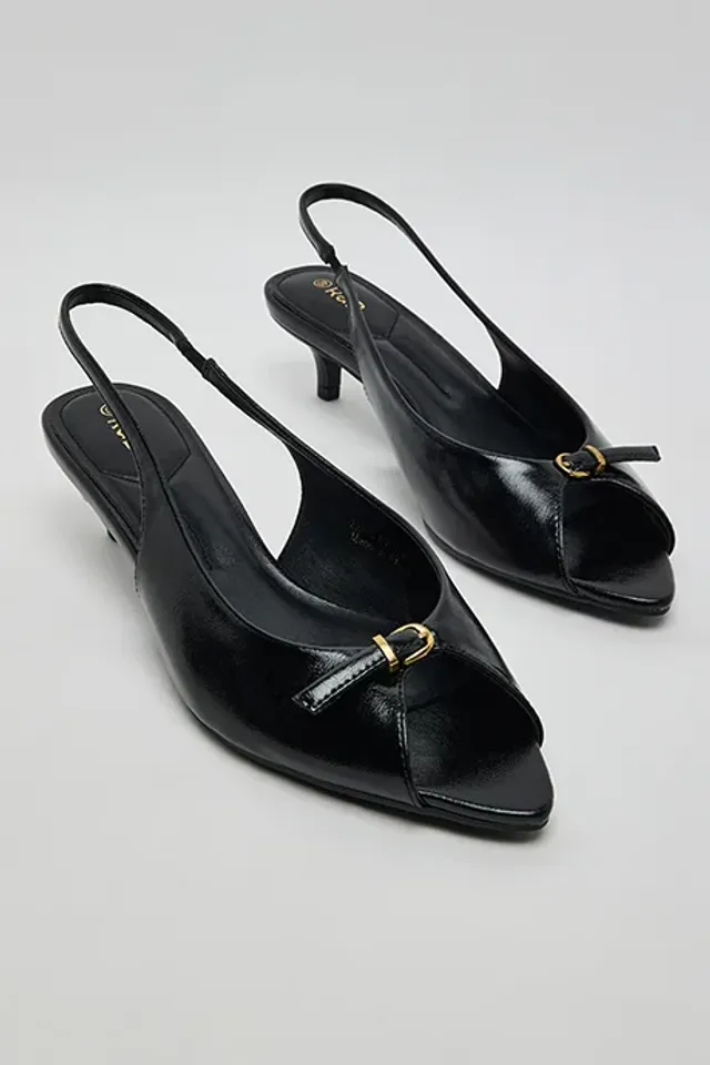 Peep Toe Slingback Sandals – image 3