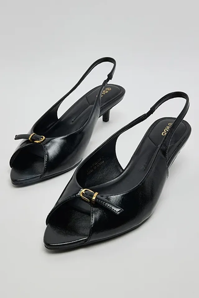 Peep Toe Slingback Sandals – image 4
