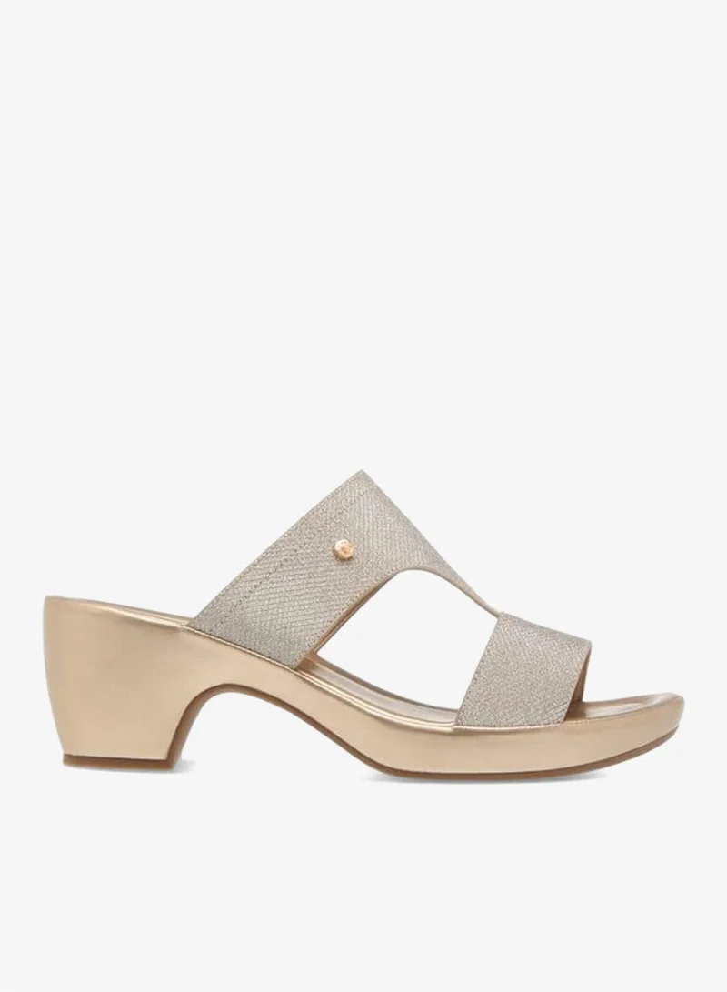 Women's Textured Slip-On Block-Heel Sandals