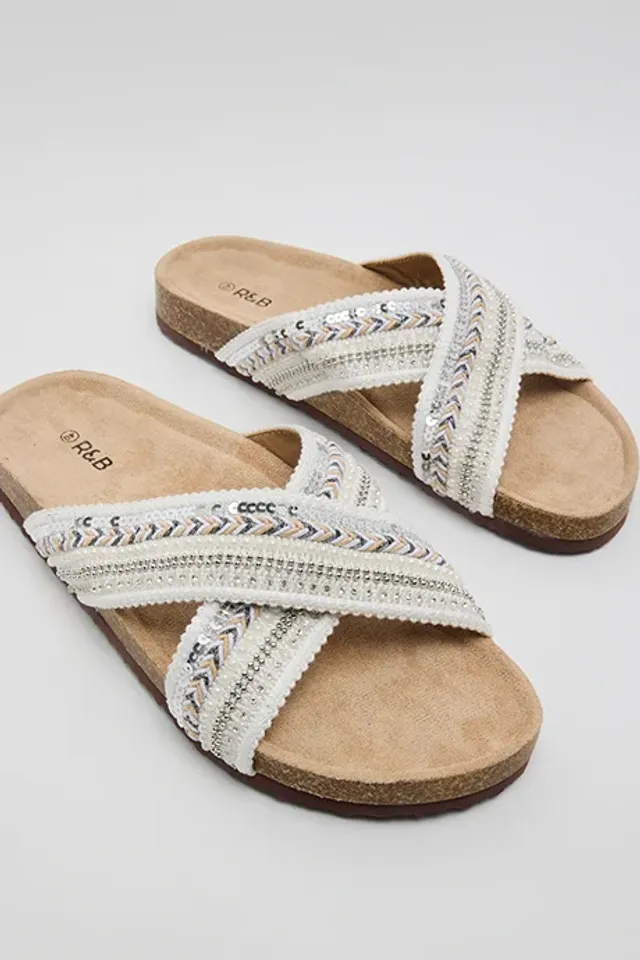 Embroidered Flat Sandals – image 5