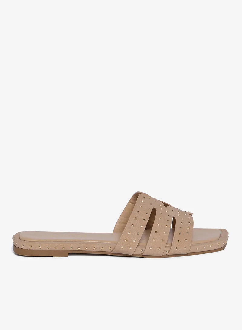 Geoomnii Women's Flat Slip-On Casual Summer Sandals