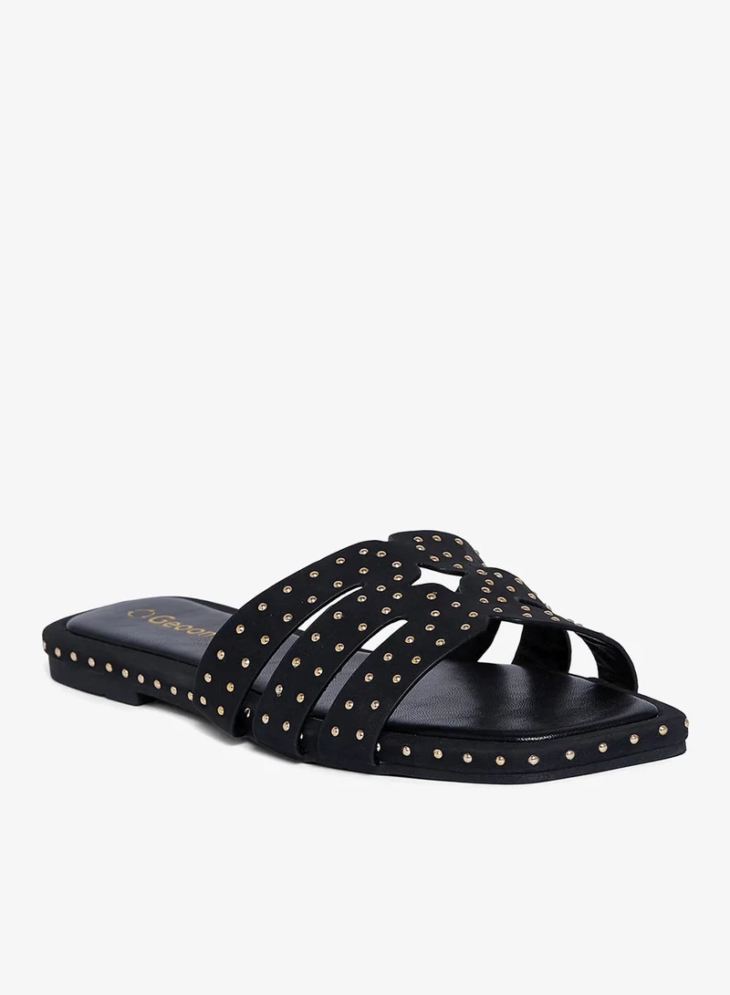 Geoomnii Women's Flat Slip-On Casual Summer Sandals