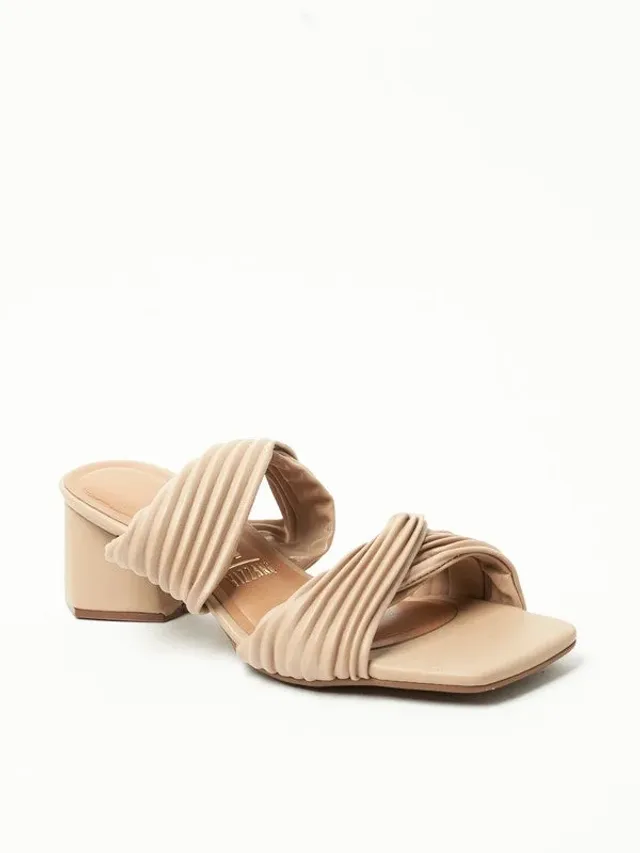 Beige Mid Heel Slingback Sandals for Women - Brazil – image 2