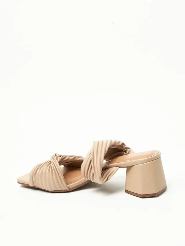 Beige Mid Heel Slingback Sandals for Women - Brazil – image 3