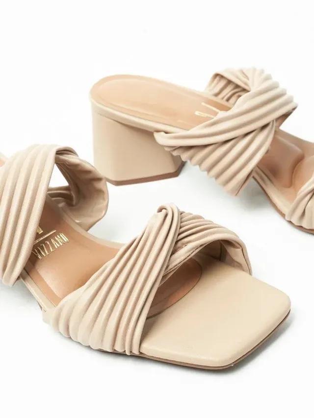 Beige Mid Heel Slingback Sandals for Women - Brazil – image 4