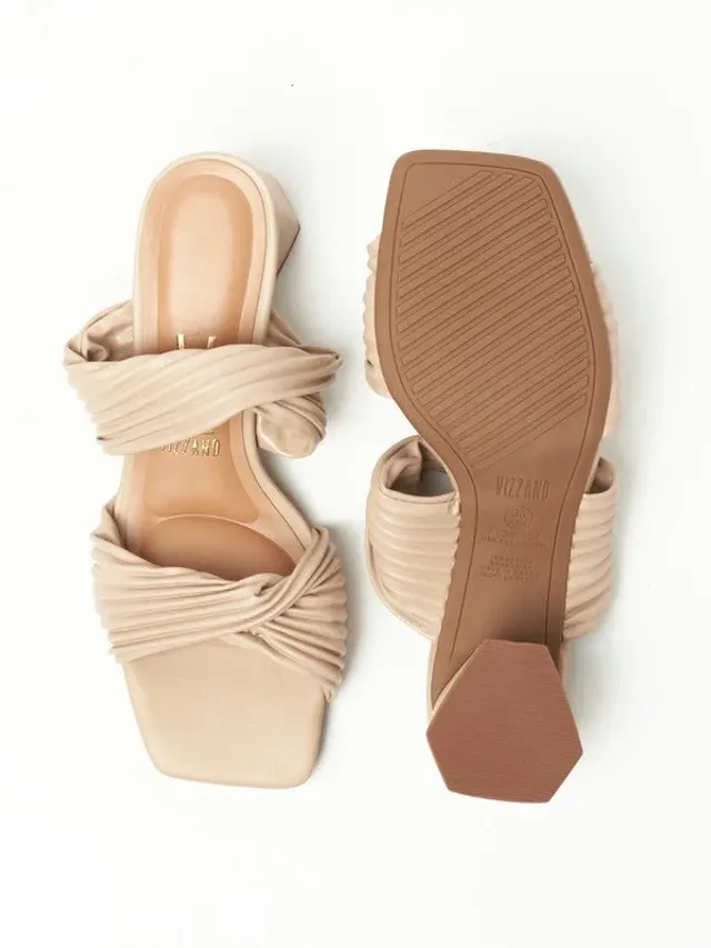 Beige Mid Heel Slingback Sandals for Women - Brazil – image 5